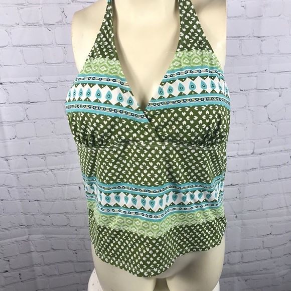 marina west Other - Marina West Halter Swim Top Size Large Green EUC